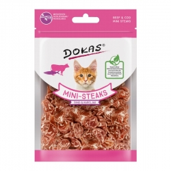 DOKAS MINIS STEAKS PLASTERKI WOŁOWINA + DORSZ 30G